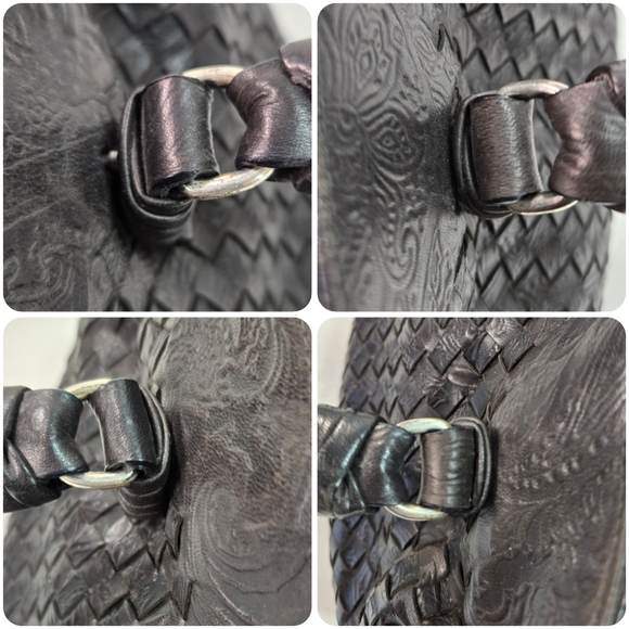 Bottega Veneta Woven Embossed Leather Dark Brown Tote Bag - Picture 11 of 15